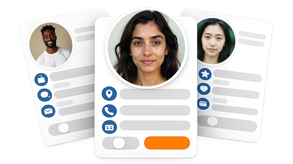 Customer profile fields shown inside a unified portal